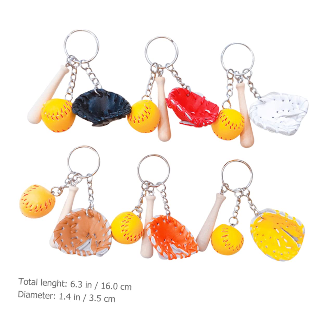 FOMIYES Decorazione Sospesa Da Baseball Sports Heyring Etichetta Della Borsa Da Baseball Portachiavi Da Baseball Ciondolo Portachiavi Borsa Da Baseball Pu