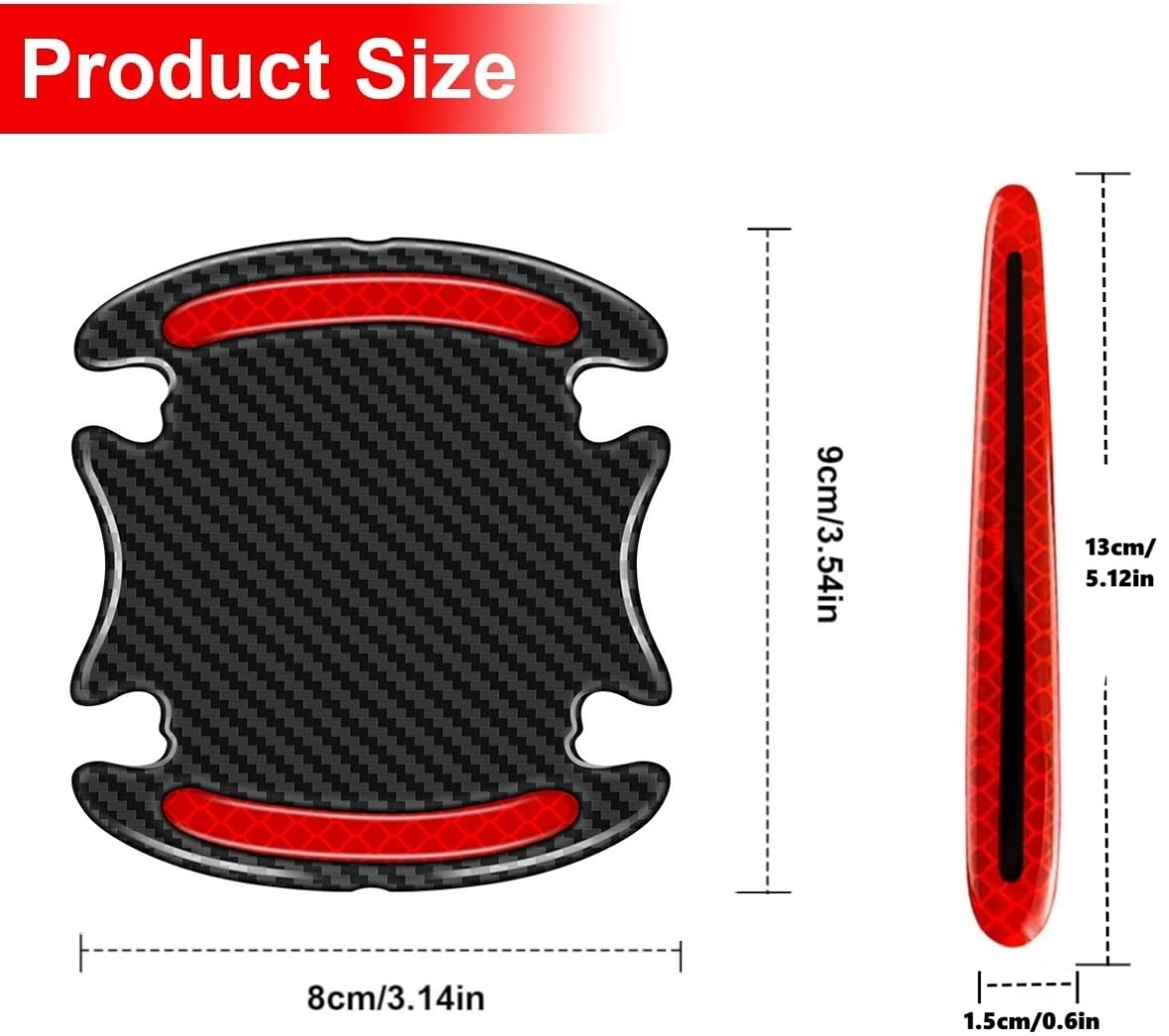 JSYDMA 8 Pcs Film Protecteur Pour Poignée De Porte De Voiture Pour Ford Fiesta St MK8, Anti-Rayures Protecteurs Peinture De Voiture