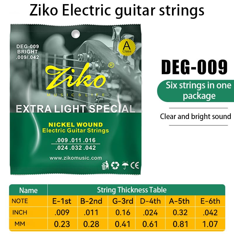 Amazon.com: Ziko Extra Light Special Electric Guitar Strings