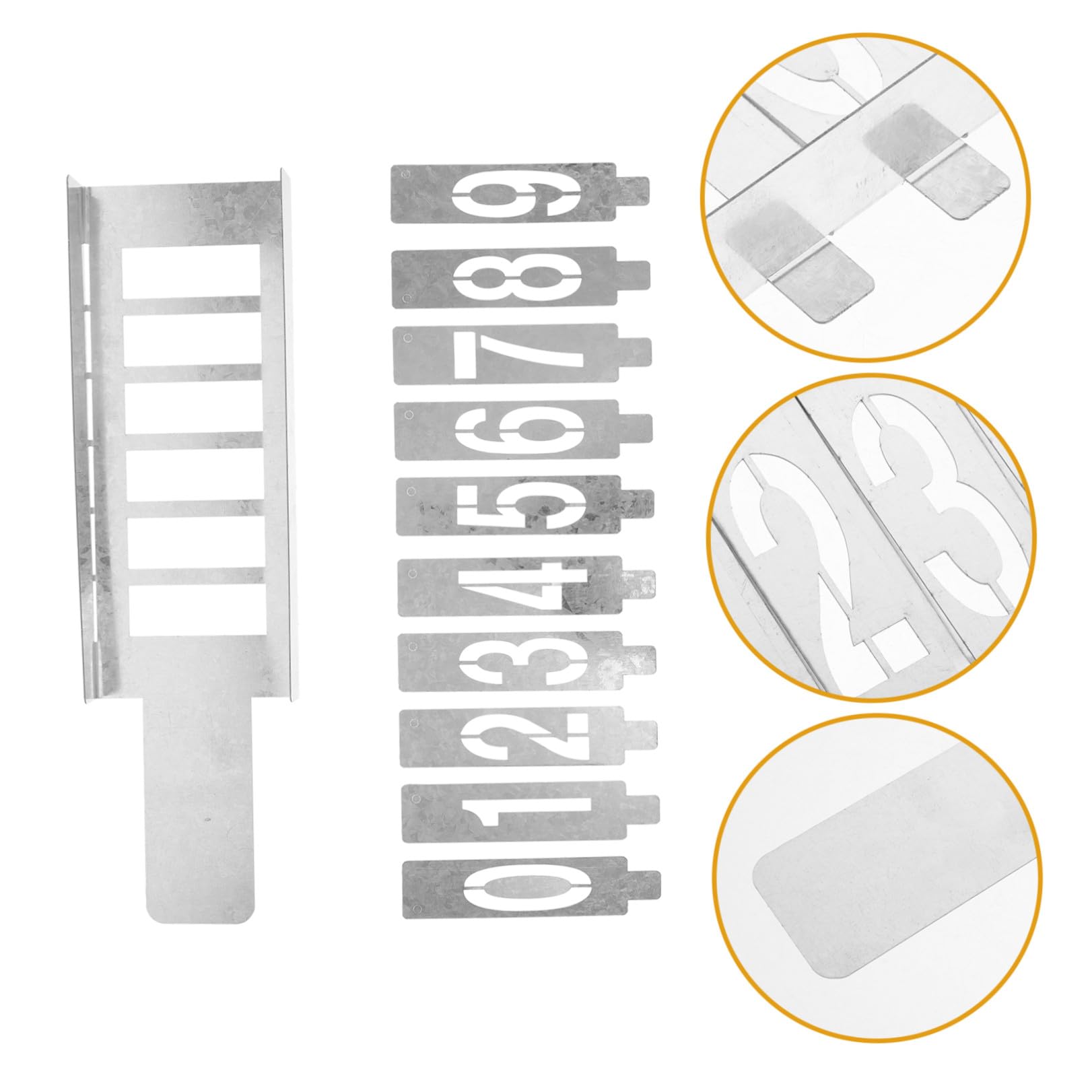 Stencil in Metallo con Numeri Traforati per Aerografia Modello Resistente per Pittura e Decorazione Artigianale