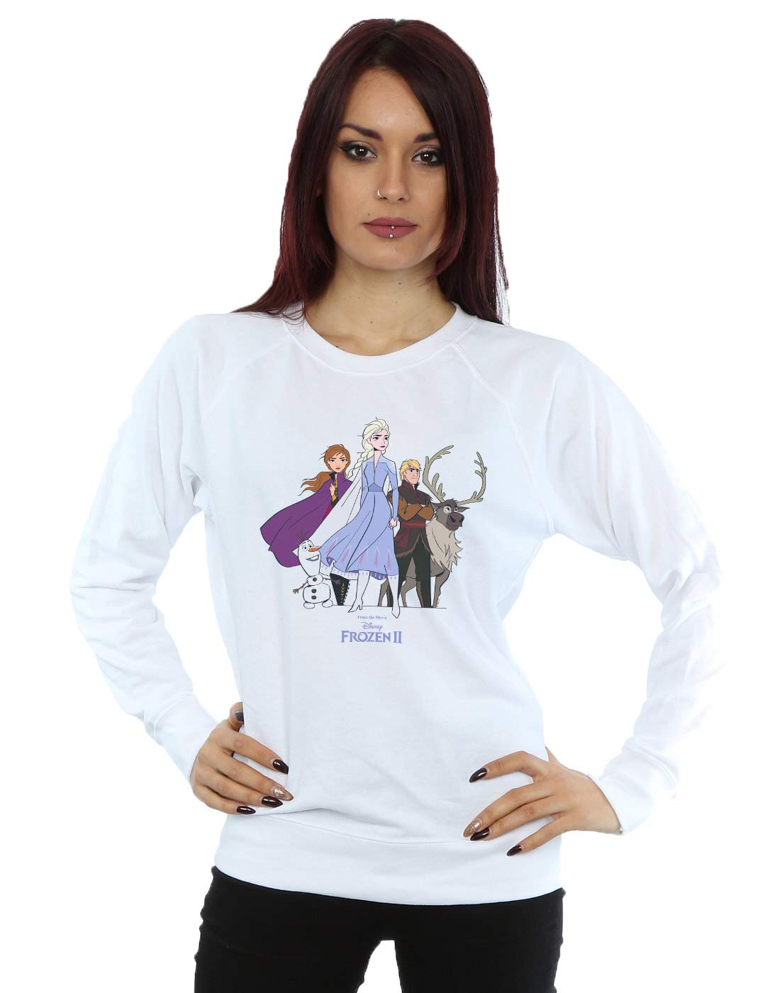 Absolute Cult Women's White Disney Frozen 2 Group Sweatshirt XX-Large