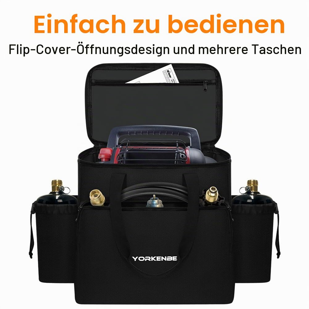 Tragbare Tragetasche für Heizung, kompatibel mit Mr. Heater MH9BX, wasserabweisende Buddy Propanheizung, Tragetasche, mit mehreren Taschen und rutschfester Unterseite