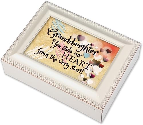 Cottage Garden Granddaughter - Caja de música color marfil con texto en inglés "Play You Light Up My Life"