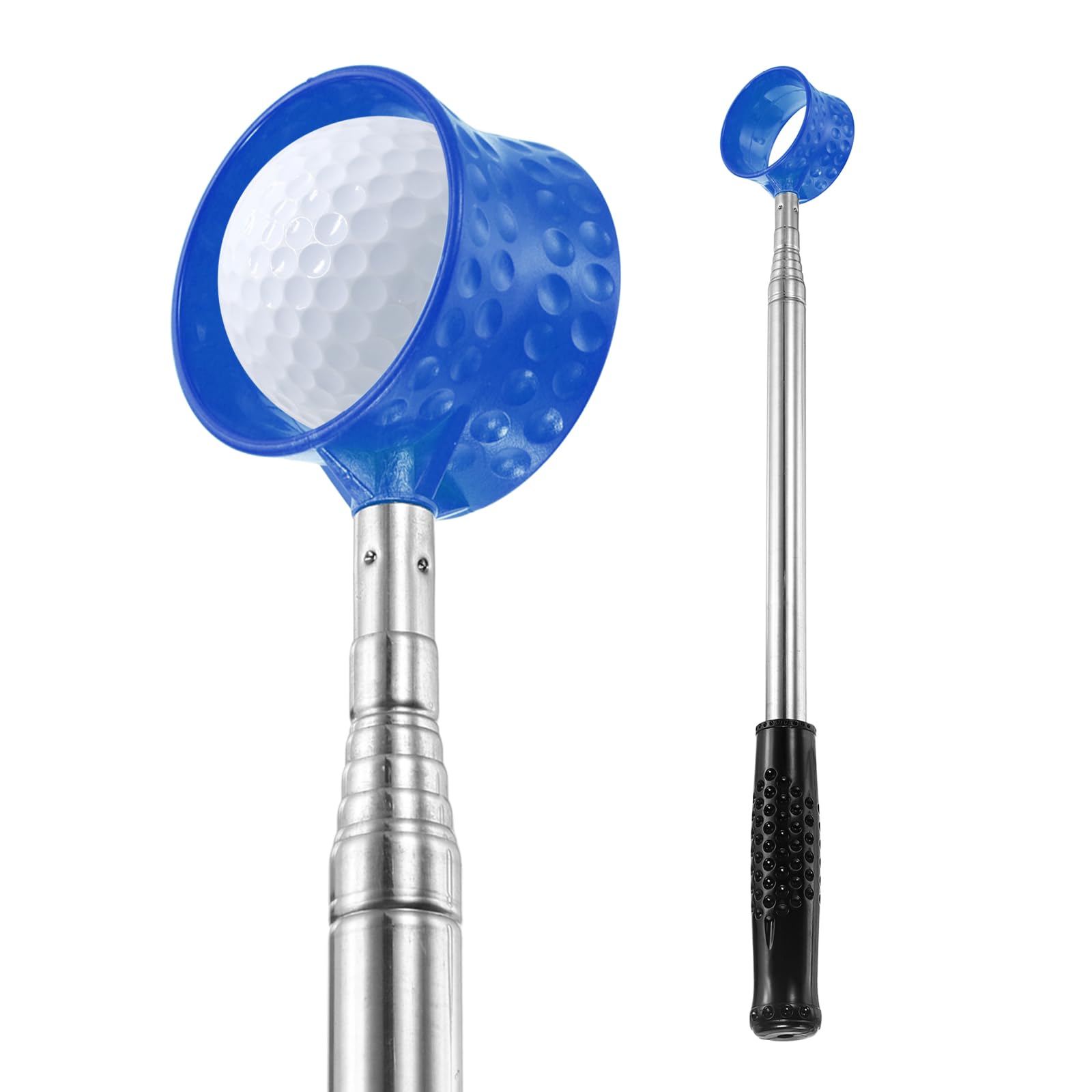 YELARXI Golf Ball Retriever Telescopic, 5.9Ft Golf Ball Grabber for Water with Stainless Steel Shaft&Non-Slip Rubber Grip 1Pcs & Deep Blue-Fitting for Women, Men & Golfers