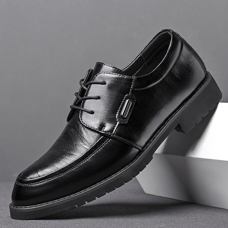 Mens Classic Oxfords Lace Up Luxury Wedding Shoes Men's Modern Formal Oxford4