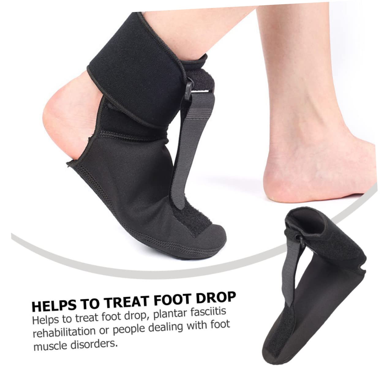 BCOATH 1Pc Adjustable Foot Drop Protector Strap Unisex Foot Support for Natural Gait Lightweight Breathable Design for Foot Drop Rehabilitation and Comfort Daily Activities