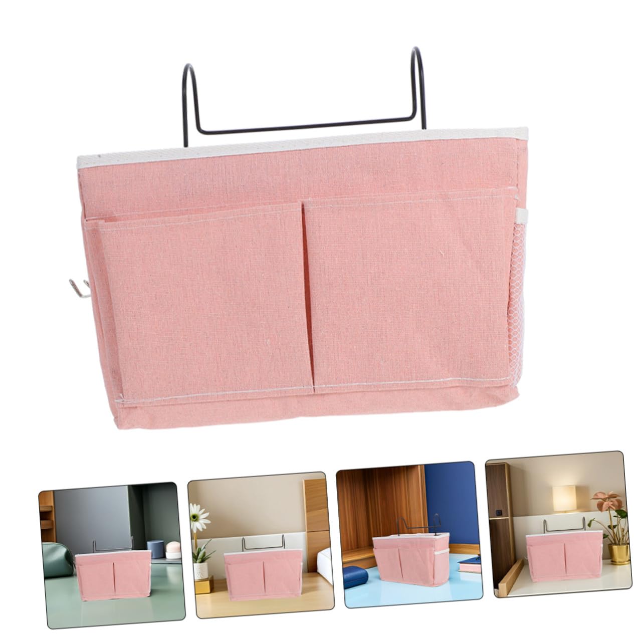 Levemolo 2 Stück Betttasche aus Hochwertigem Stoff Multifunktionaler Hänge Organizer mit Fächern für Bücher Magazine und Kleinigkeiten Platzsparend für Studentenwohnheim Hochbett und