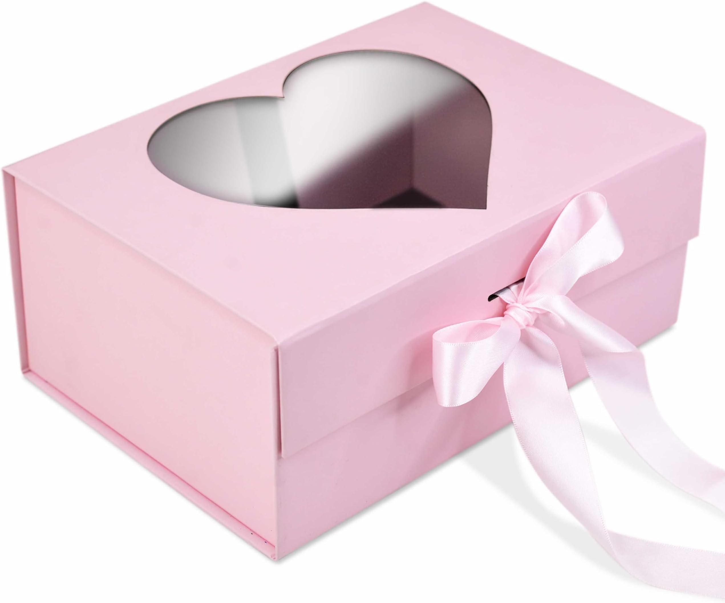 RBS®-Pink Gift Box 23x16x10cm Gift Boxes for Packaging (1 Pack) Gifting Sturdy Hamper for Gift Empty Valentine's Day Gifting Box Holds Up to 5kg Elegant Gift Boxes for Gift Presentation (Pink Window)
