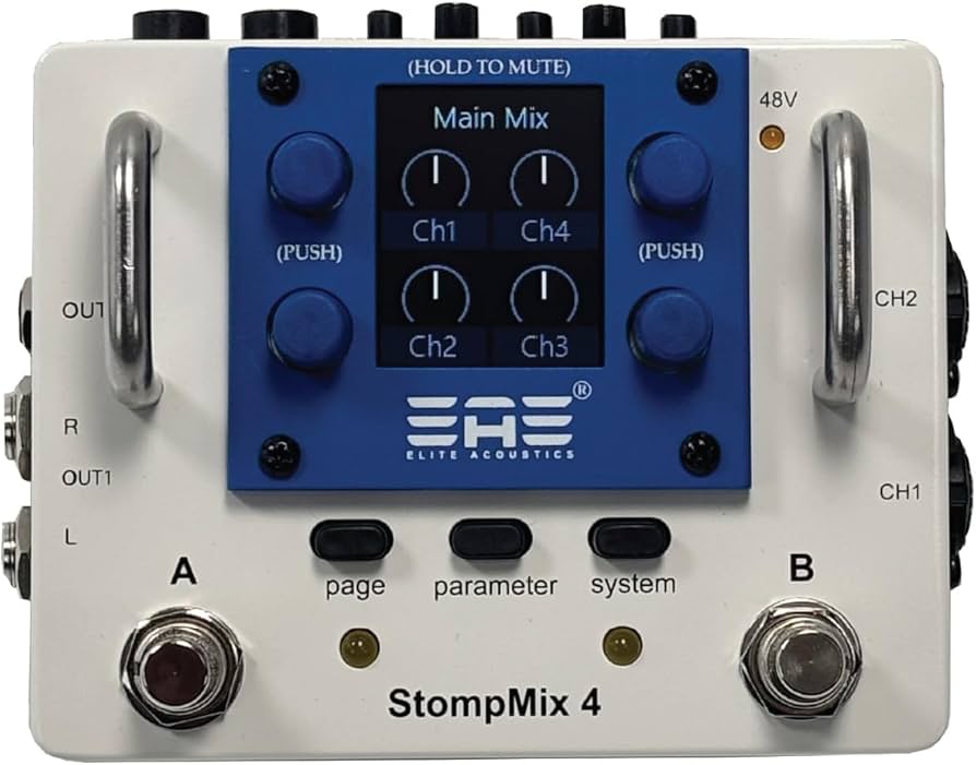 Amazon.com: Elite Acoustics StompMix 4 - WHITE - Four Channels