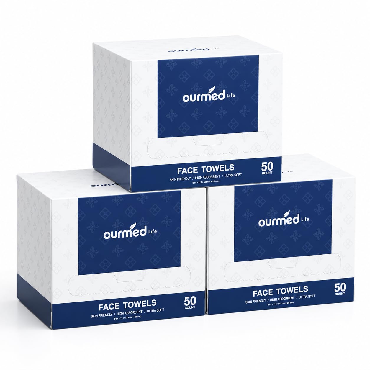 Ourmed Life Disposable Face Towels for All Skin, 150 Count - Ultra Soft