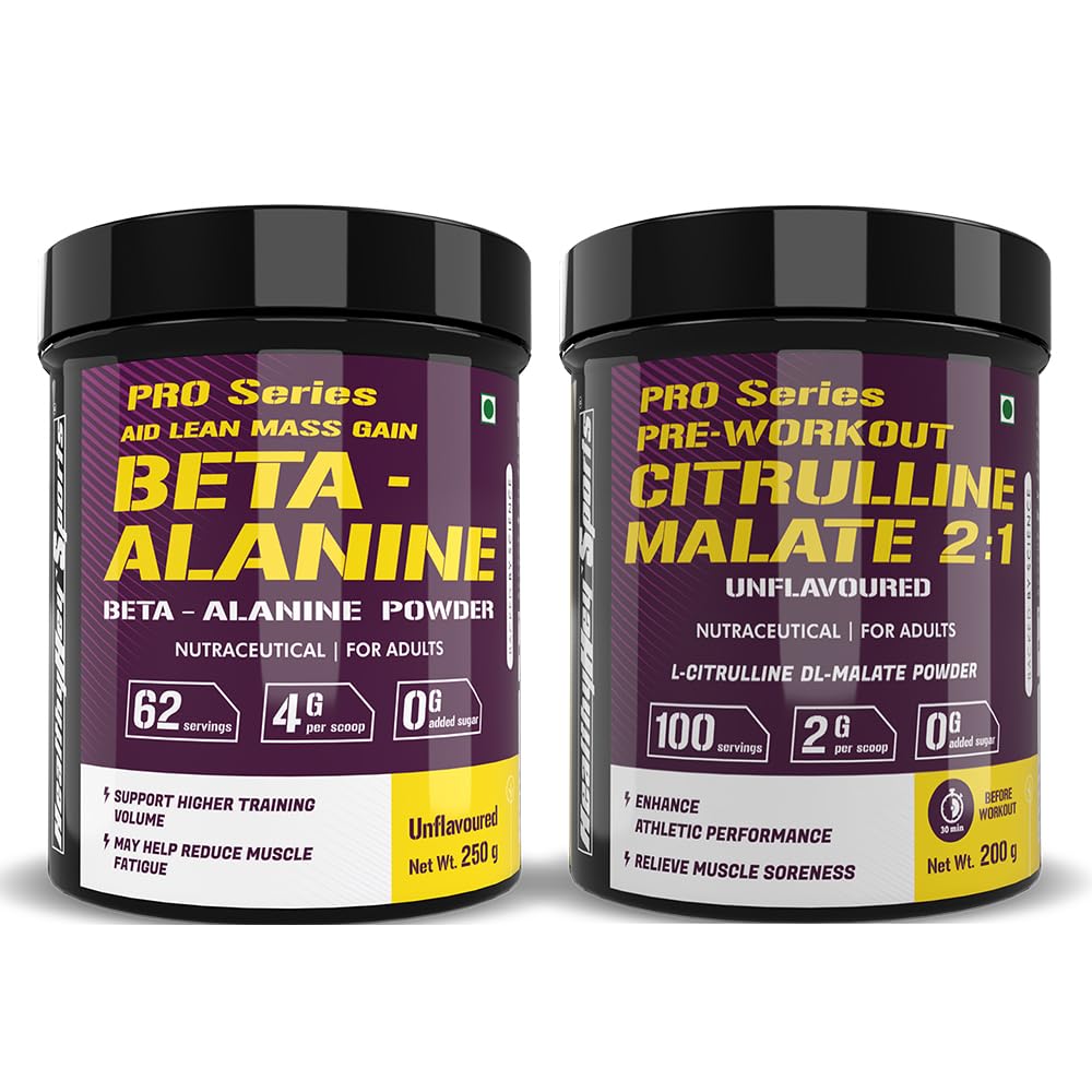 HealthyHey Sports Beta-Alanine 250g & Citrulline Malate 200g