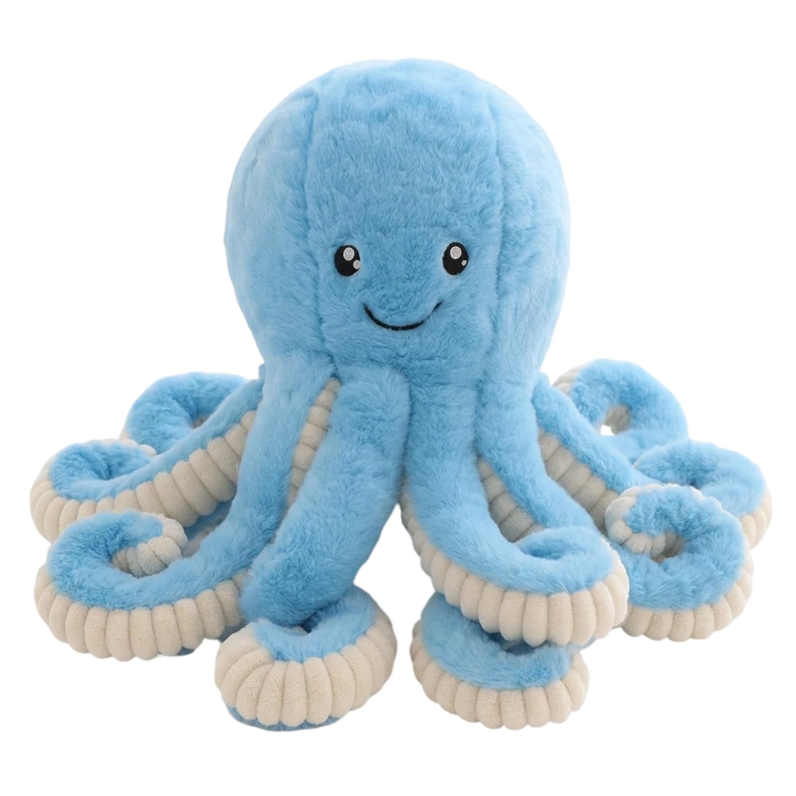 QhgPnt Octopus Toy, Reversible Octopus Plush, Soft Teddy for Companionship and Decoration, 18cm Blue Octopus Plushie, for Kids and Adults