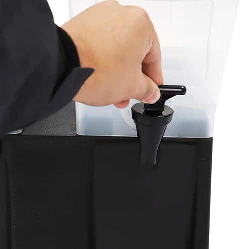 Miniatura 5 de Dispensadores de bebidas de 6 galones, paquete de 2 dispensadores de bebidas ligeros con base y 2 grifos, dispensador de jarra de agua de hasta 100