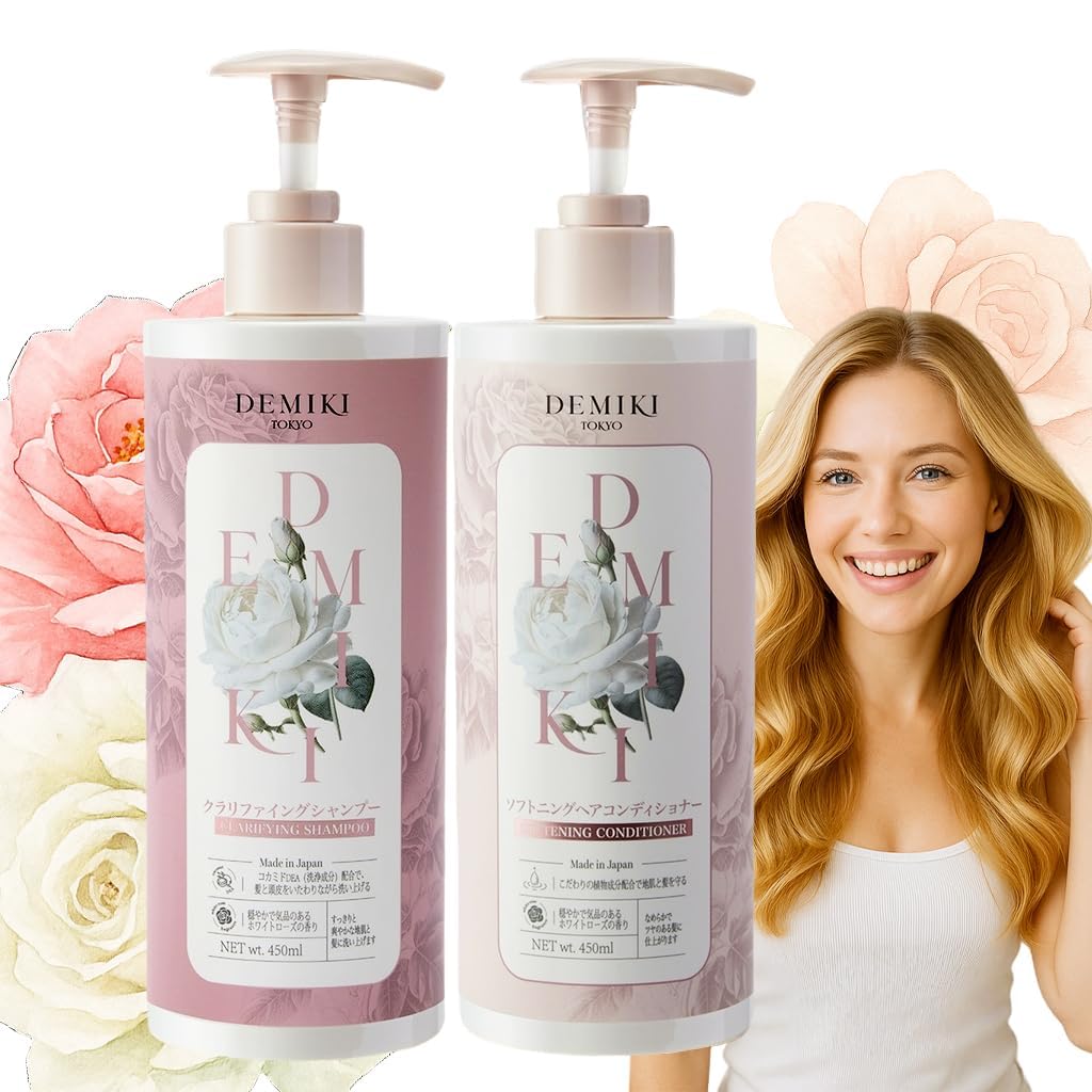 DEMIKI Japanese Shampoo and Conditioner Set, Sulfate Free, 32oz