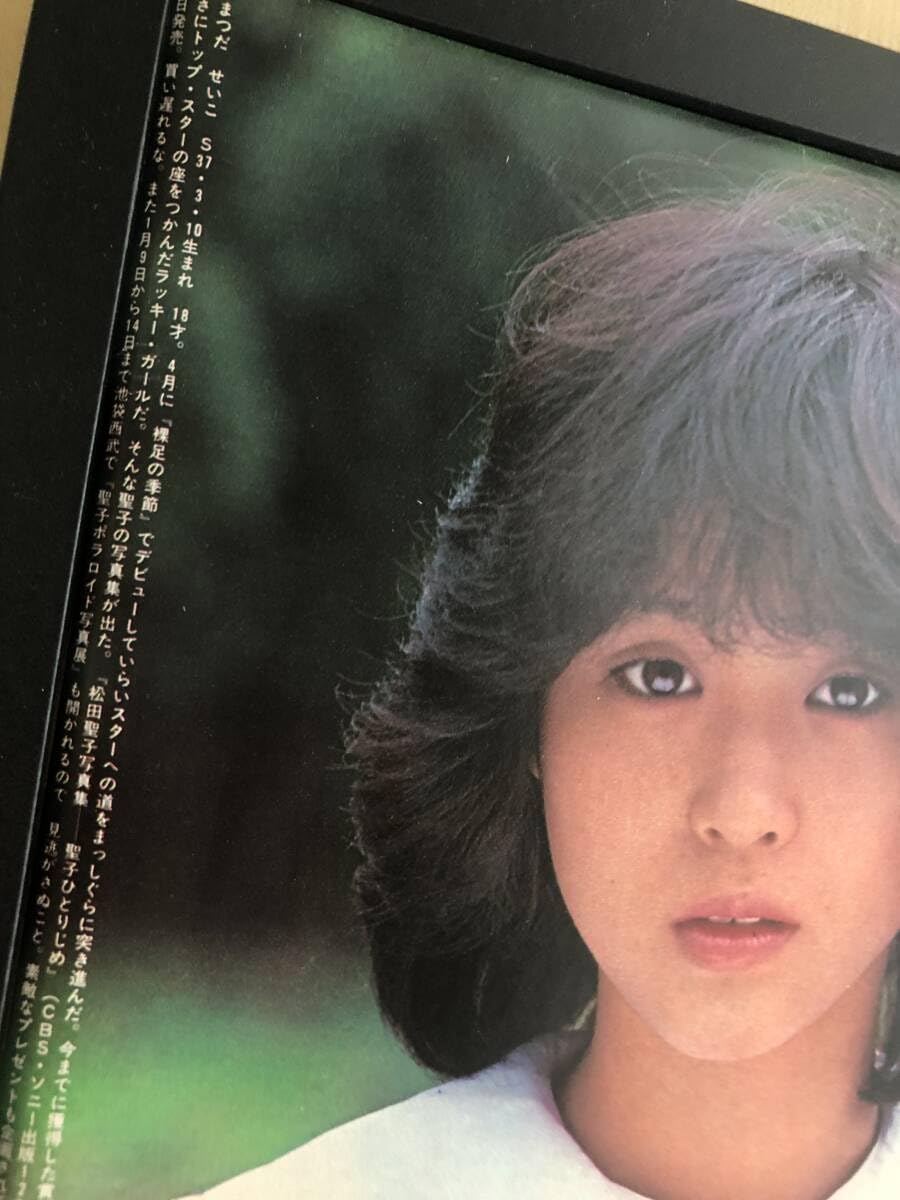 Amazon.co.jp: kj 額装品 松田聖子 18歳 写真 B5サイズ額入り ポスター