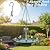 Hanging Bird Bath with Solar Fountain, 12.6" Solar Powered Bird Bath, Metal Hummingbird Fountain Bird Bath for Garden, Patio, Lawn Decor, Green