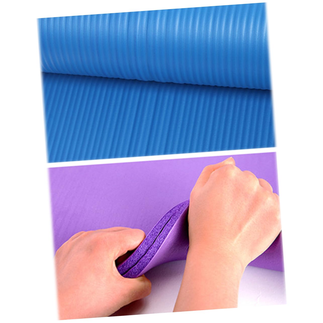 Yogamatte Extra Dicke mit Tragegurt für Yoga und Pilates Rutschfest und Leicht zu Reinigen Yogamatte für Frauen und Zuhause-übungen