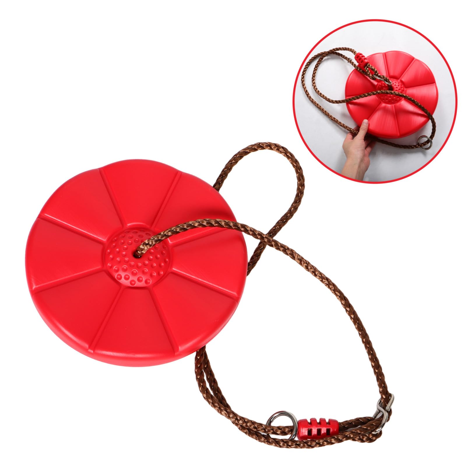 Petal Outdoor Tree Swing Set for Plastic Disc Swing with Adjustable Height Easy Installation Backyard Playground Equipment for Children