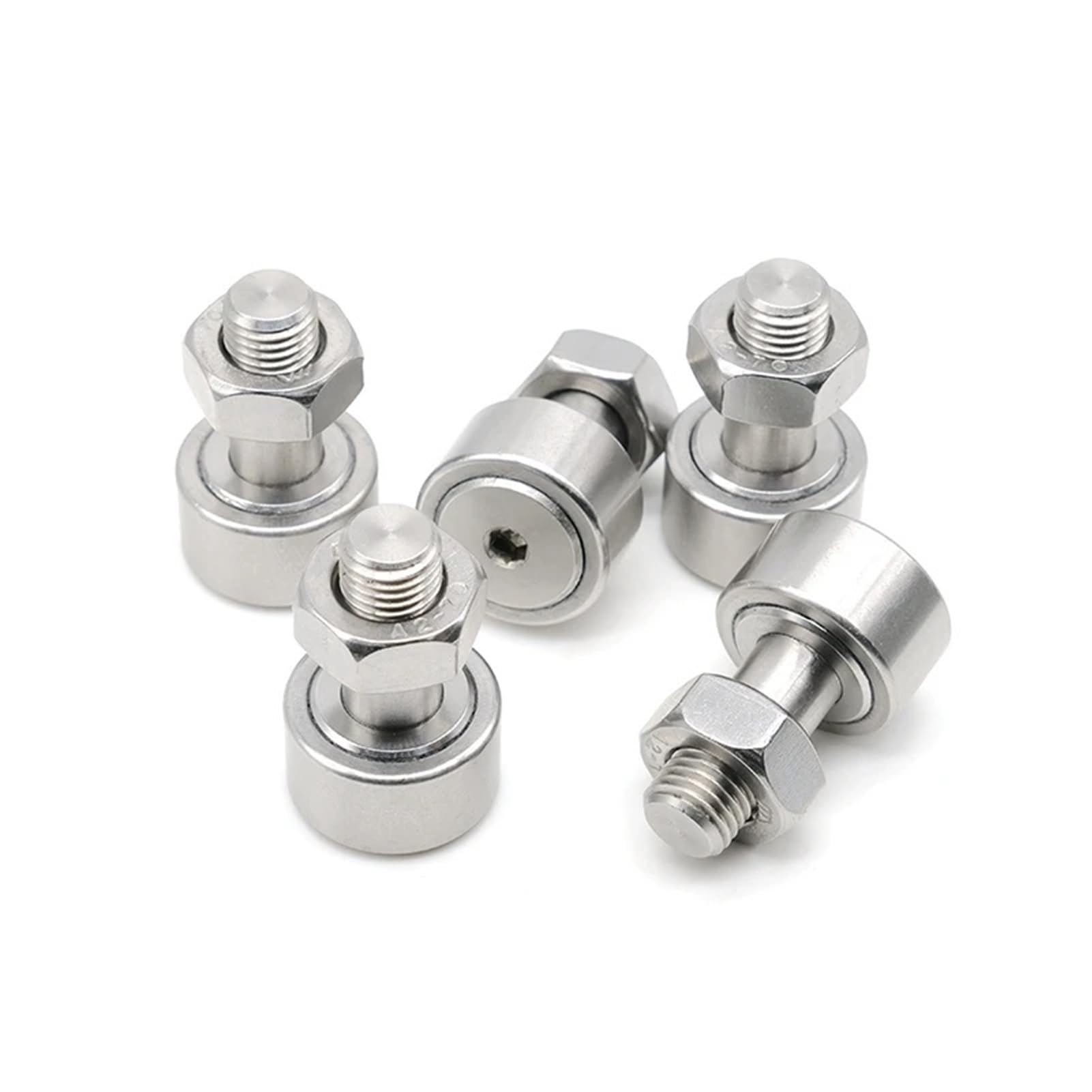 Cojinetes de bolas de ranura profunda 5 piezas de alta precisión KR12 CF4 M4x12x20mm Rodamiento de agujas de pista tipo perno Rodamientos de rodillos de seguidor de leva Rodamientos de rodillos curvos