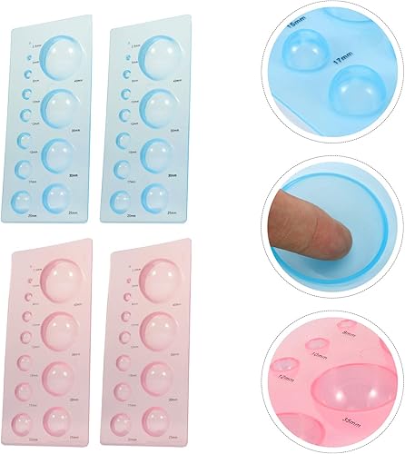 Miniatura 4 de ARTIBETTER 4 piezas de papel Quilling molde plástico Quilling herramientas 3D medias bolas molde para proyectos de manualidades DIY