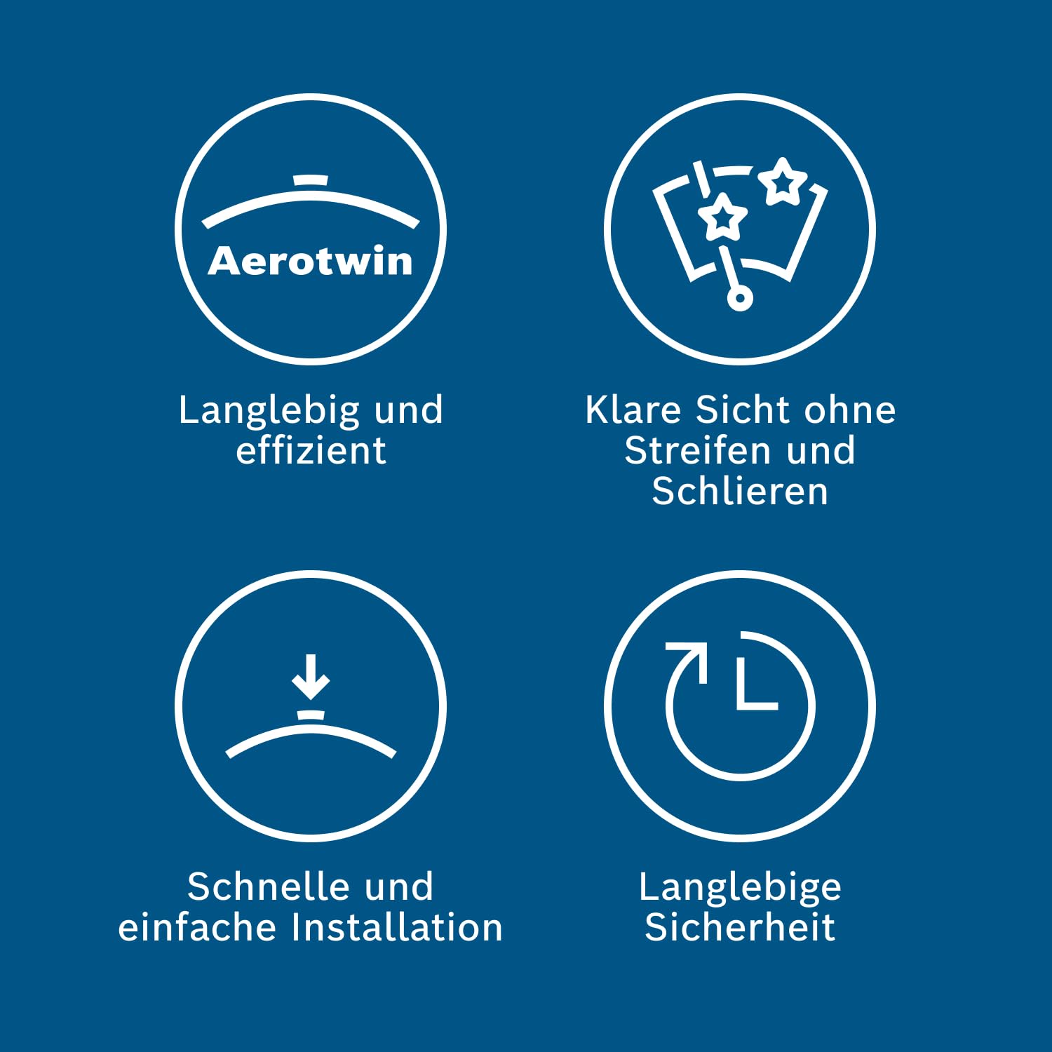 Bosch Aerotwin A225S Front-Scheibenwischer - Set mit 2 Ersatz-Scheibenwischern und vormontiertem Adapter - 2 Wischblätter, 650 mm und 550 mm