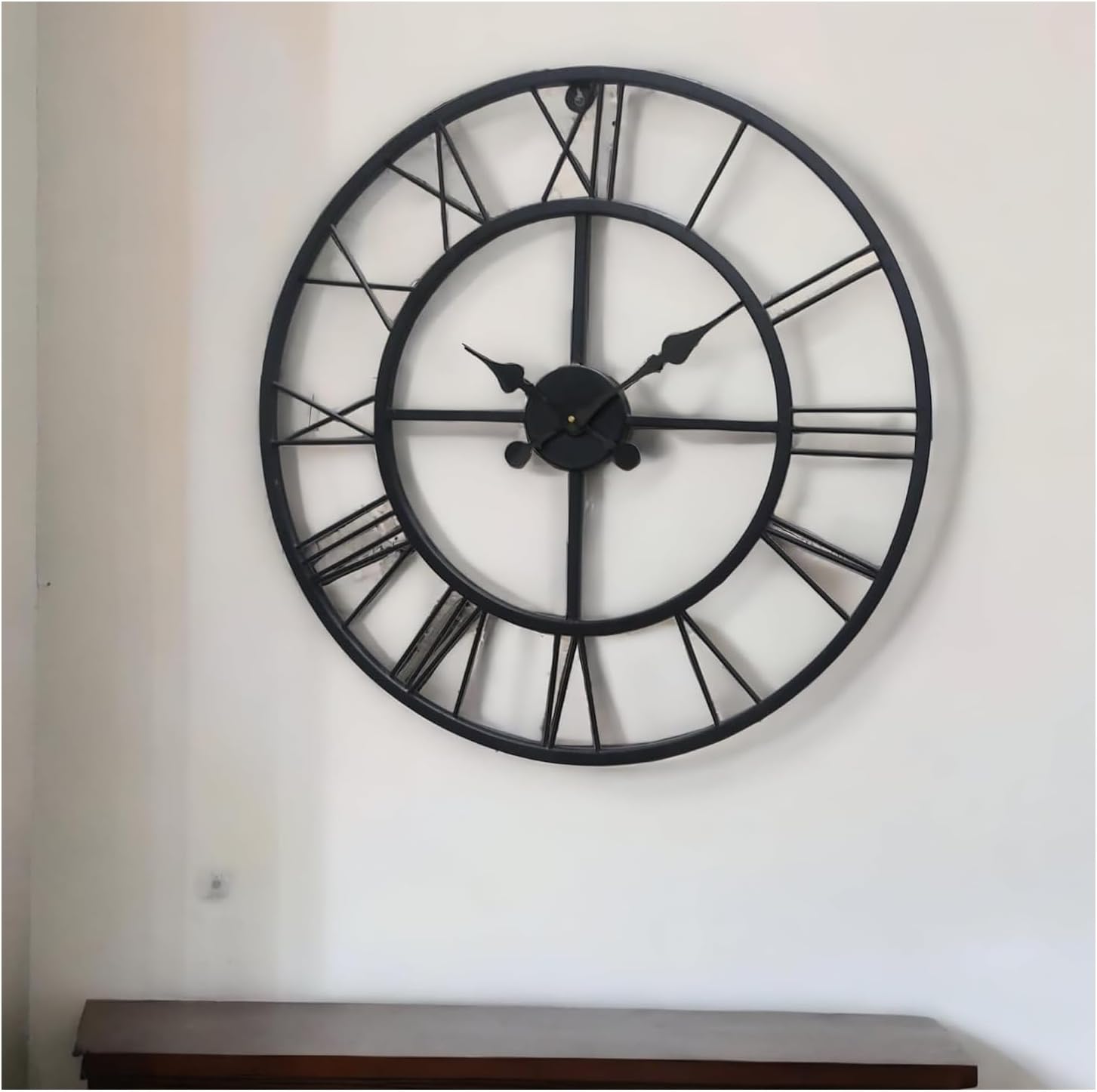 Craftique® Metal Wall Clock, 60 cm (24 Inch) Big wall Clock for Living Room Vintage wall Clock for Hall Vintage for Hall Antique and Metal wall Decor for Bedroom