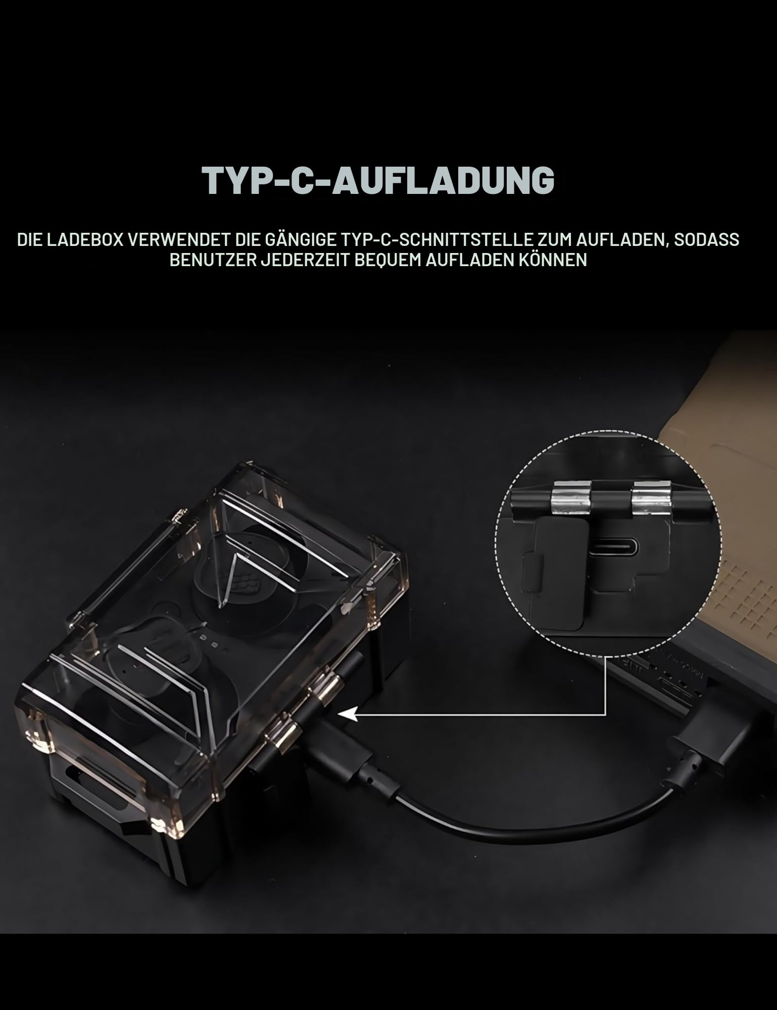 ACEXIER Taktischer Bluetooth 5.3-Kopfhörer mit elektronischer Tonabnehmer-Geräuschunterdrückung, In-Ear-Headset, Jagd, Schießen, Gehörschutz, Taktische Ohrhörer (Black)