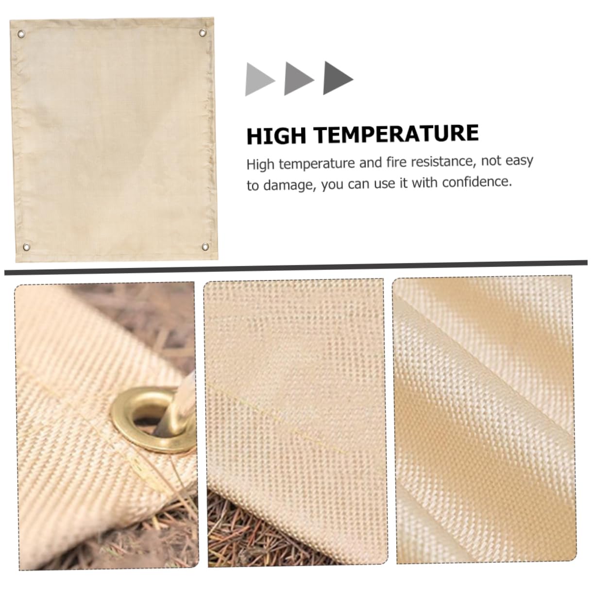 OFFSCH Fireproof Mat for Grill Deck BBQ Felt Welding Blanket Camping Pad Fire Resistant Home Use 100 * 80cm