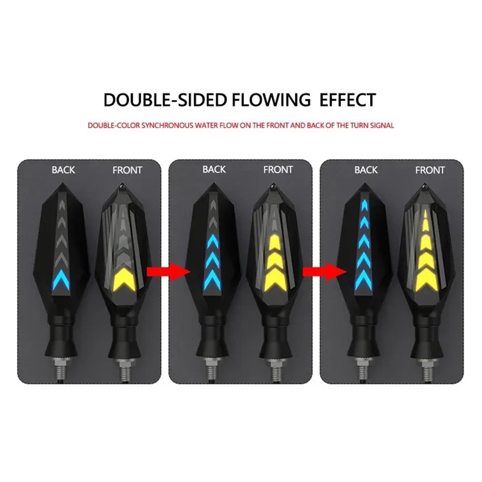 2x indicatori di direzione moto LED universali DRL Indicatoris Motos