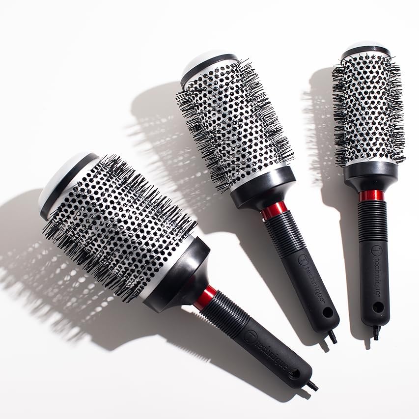 Vista 8 de Cricket Technique - Cepillo térmico para el cabello #300 de 0.75 pulgadas para secado, rizado y peinado, barril de retención de calor con cerdas
