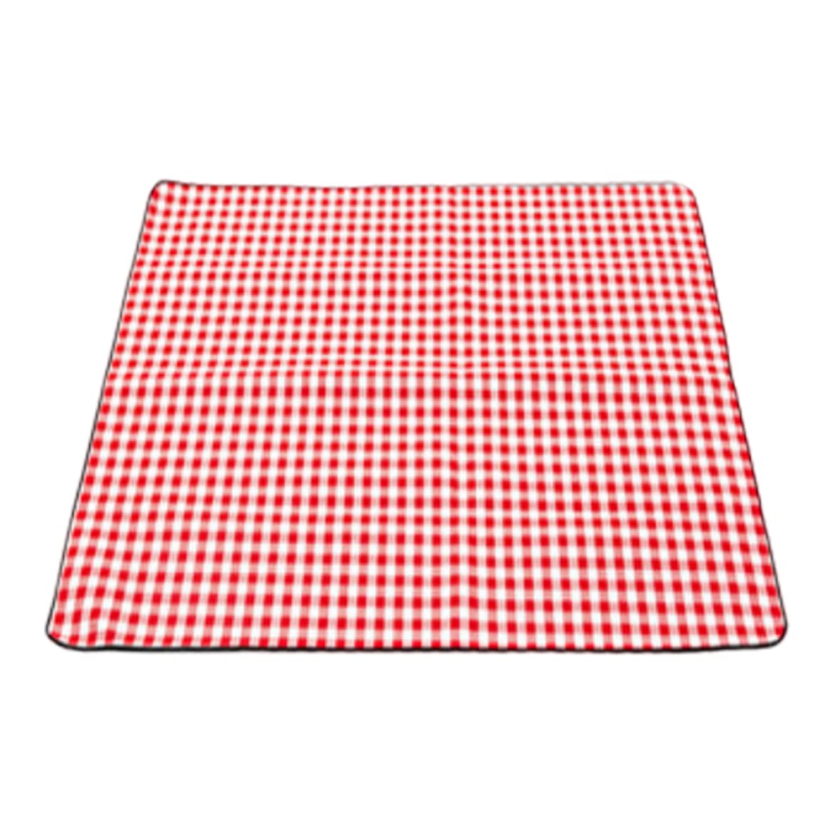 Extra Große Picknickdecke Wasserdicht – 190x147 Cm, Campingmatte, Leicht & Tragbar, Rot/weiß Kariert