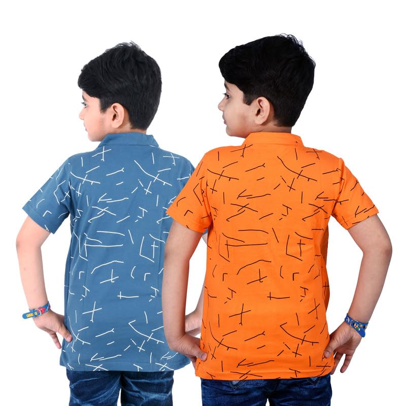 Image of Jam & Sugar Boys Cotton Printed T-Shirt with Attached Shrug Jacket - Half Sleeves