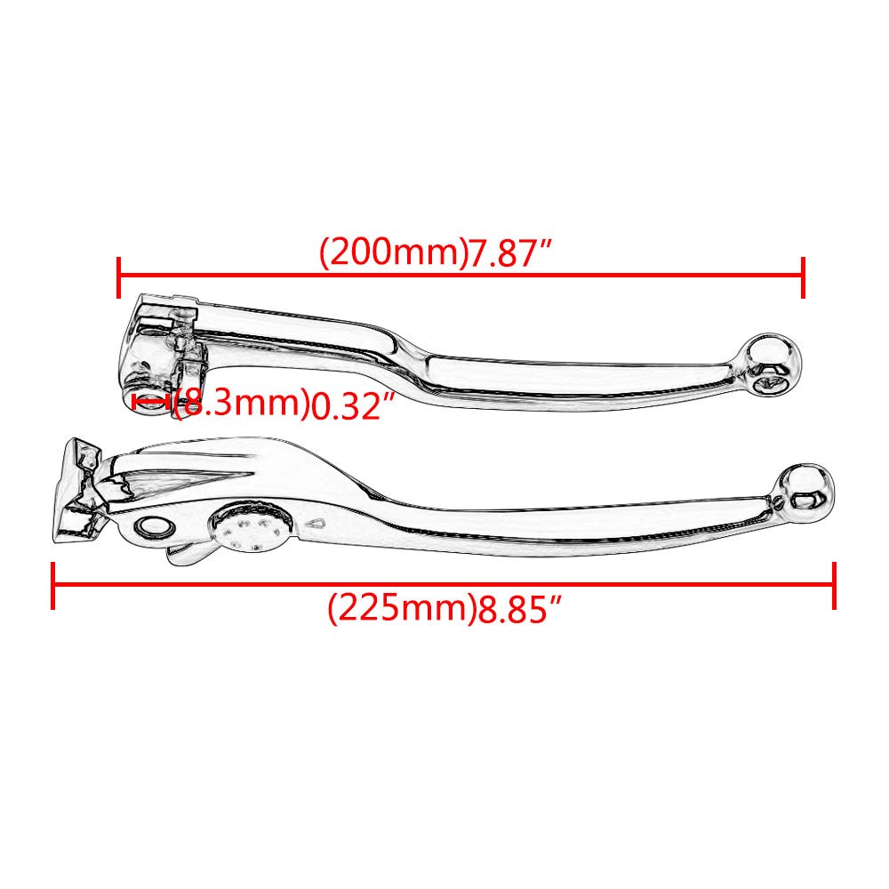 Leve della frizione del freno del motociclo per Honda CBR 600RR 2003-2006 CBR 954 RR 2002-2003 (Nero)