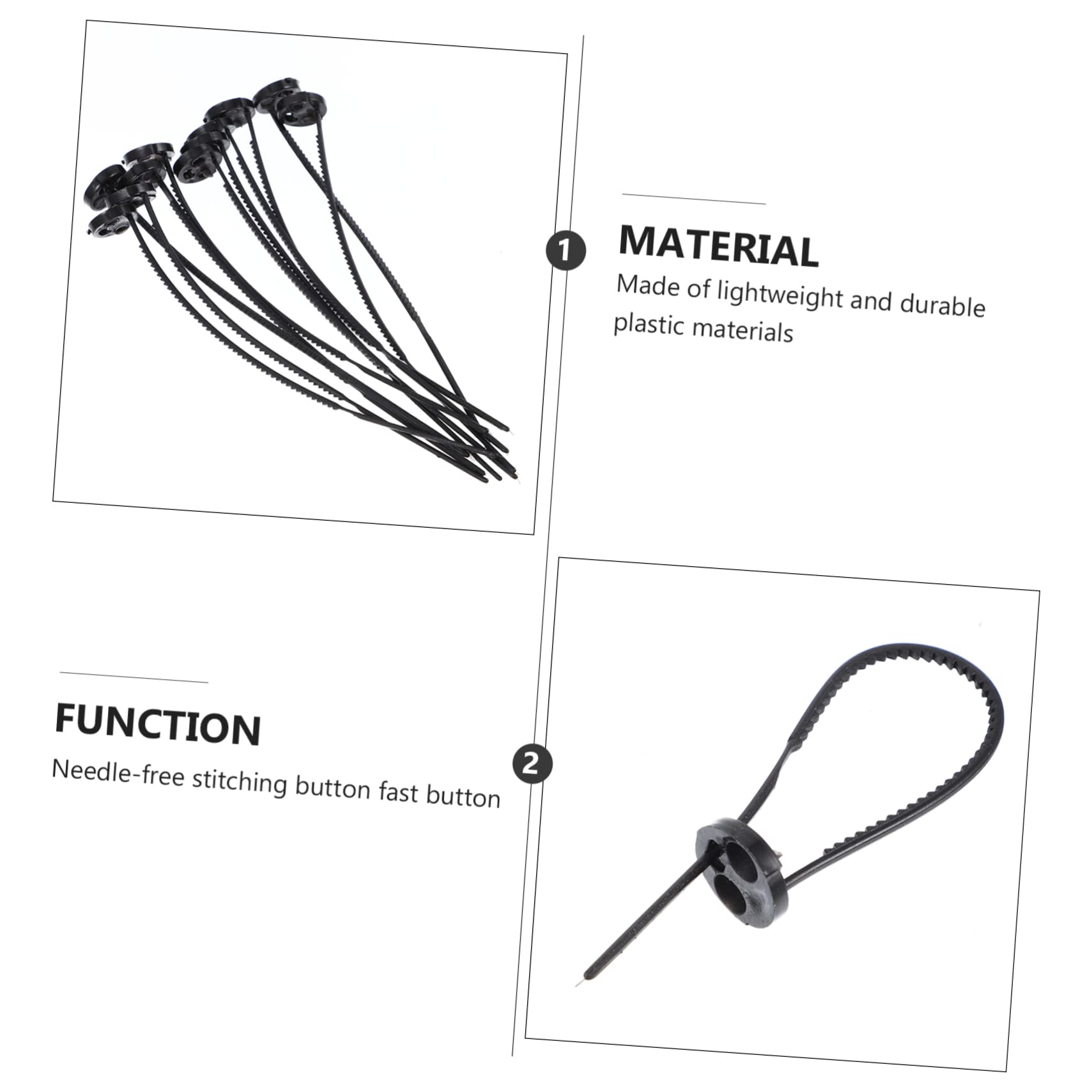 NUOBESTY 90piezas Botones Decorativos De Plástico Sin Costura De Botones De Sujeción Fáciles De Usar Para Reparaciones De Ropa y Manualidades