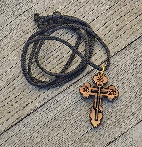 Most Original Gifts Orthodox Eastern St. Nicholas Olive Wood Cross Necklace In Cotton Pouch Bethlehem Certified - Wooden Cross Necklace For Men & Women #TOP5