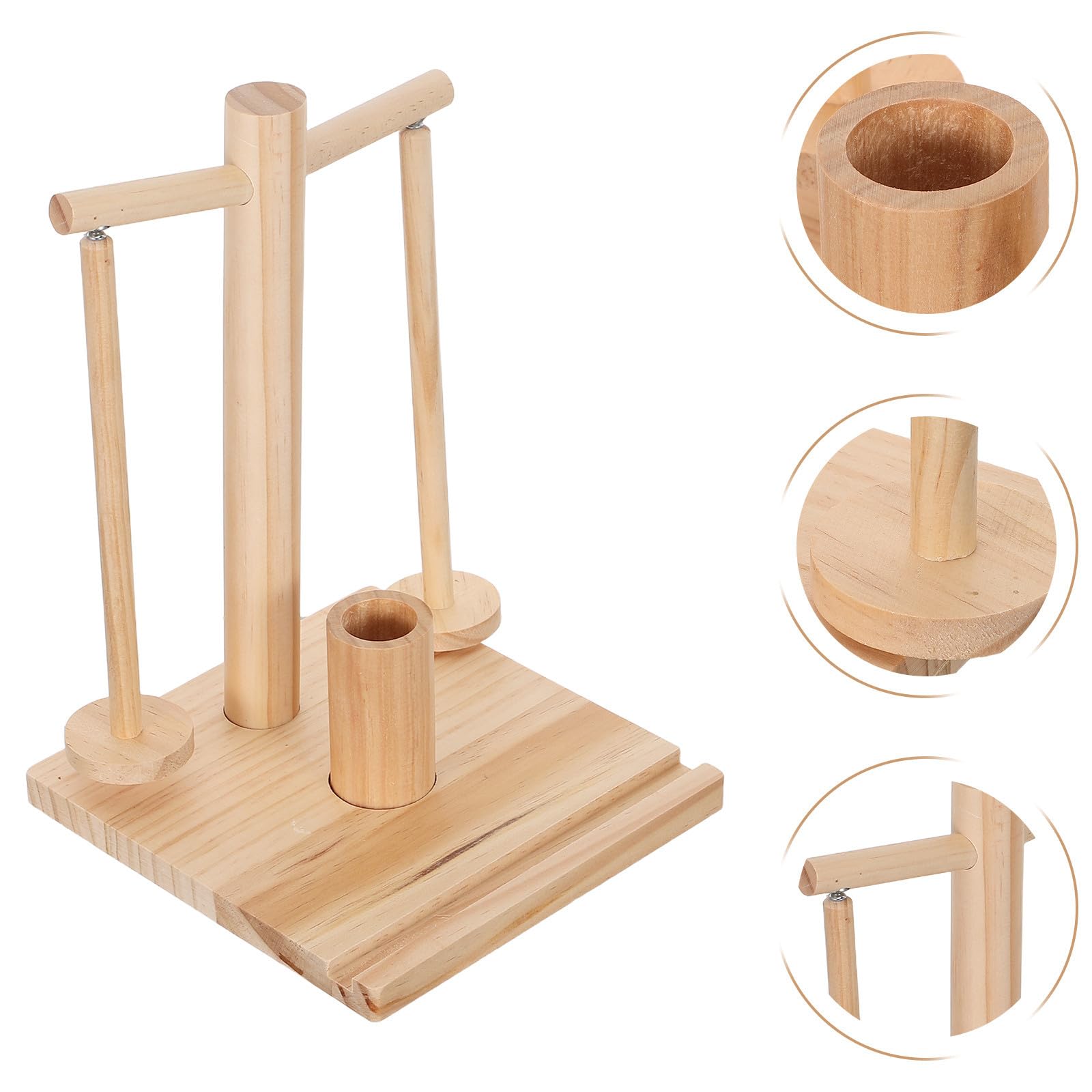 WATIIFUFU Supporto in Legno per Filato, Avvolgitore Manuale da Tavolo