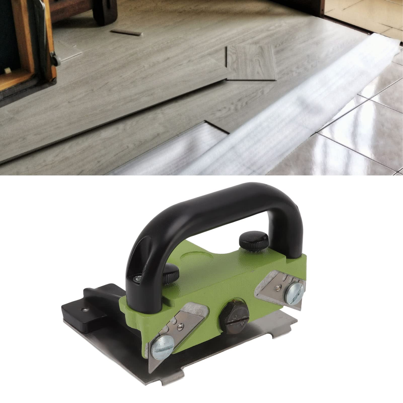 Cortador de suelo vinílico con mango, herramienta manual de ranurado para juntas de PVC, ideal para instalación y reparación doméstica