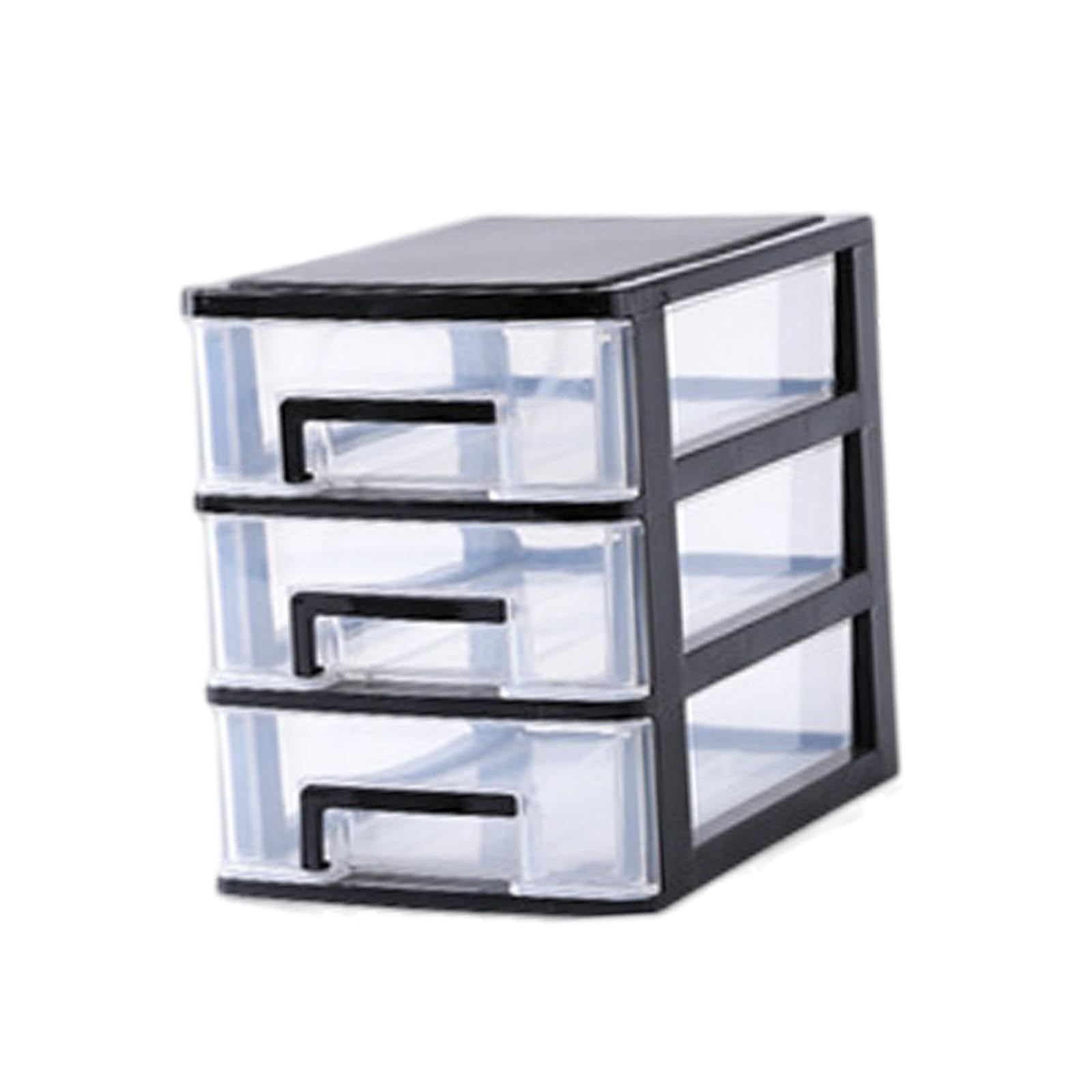 Organisateur à tiroirs bureau en polypropylène transparent à 3 couches pour chambre