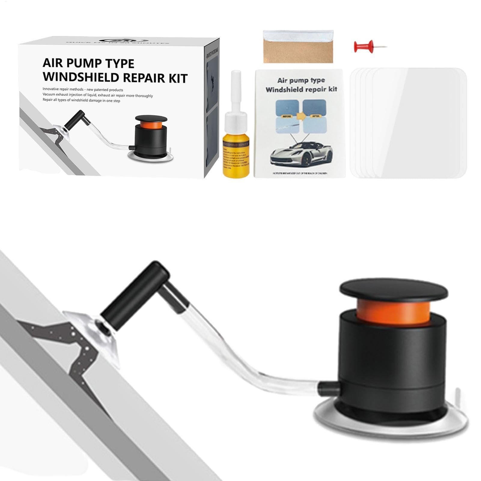 Kit di Riparazione per Parabrezza, Kit di Riparazione Graffi su Vetro, Strumento di Riparazione Professionale in Resina, a Lunga Durata e Facile, per riparazioni e Manutenzione dei vetri 'Auto