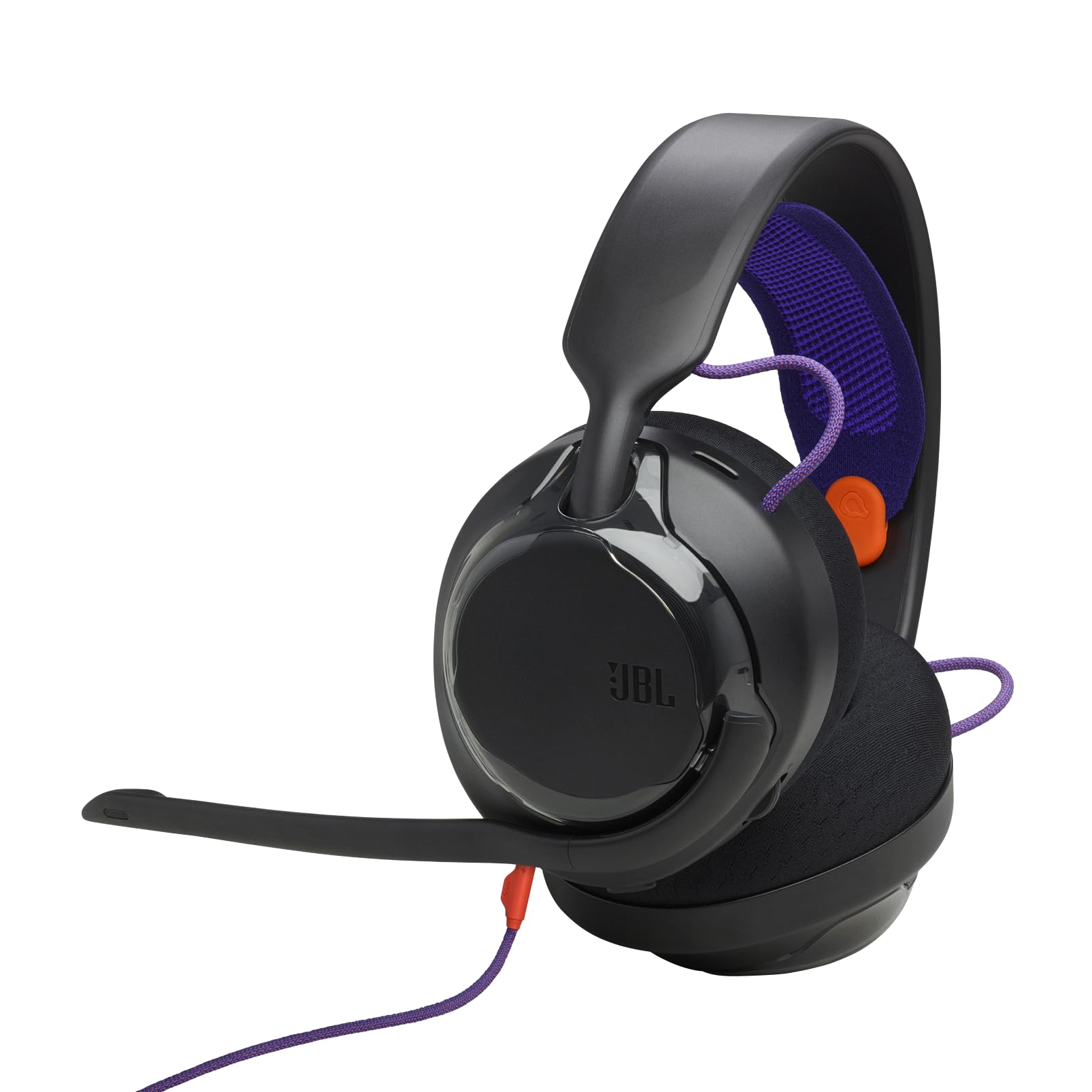 JBL Quantum 250, Cuffie Gaming Over-Ear Cablate, Nero | JBL Quantum Spatial Sound, Microfono Noise-Cancelling, Filo 3.5mm, Parti Sostituibili, Compatibilità Multipiattaforma