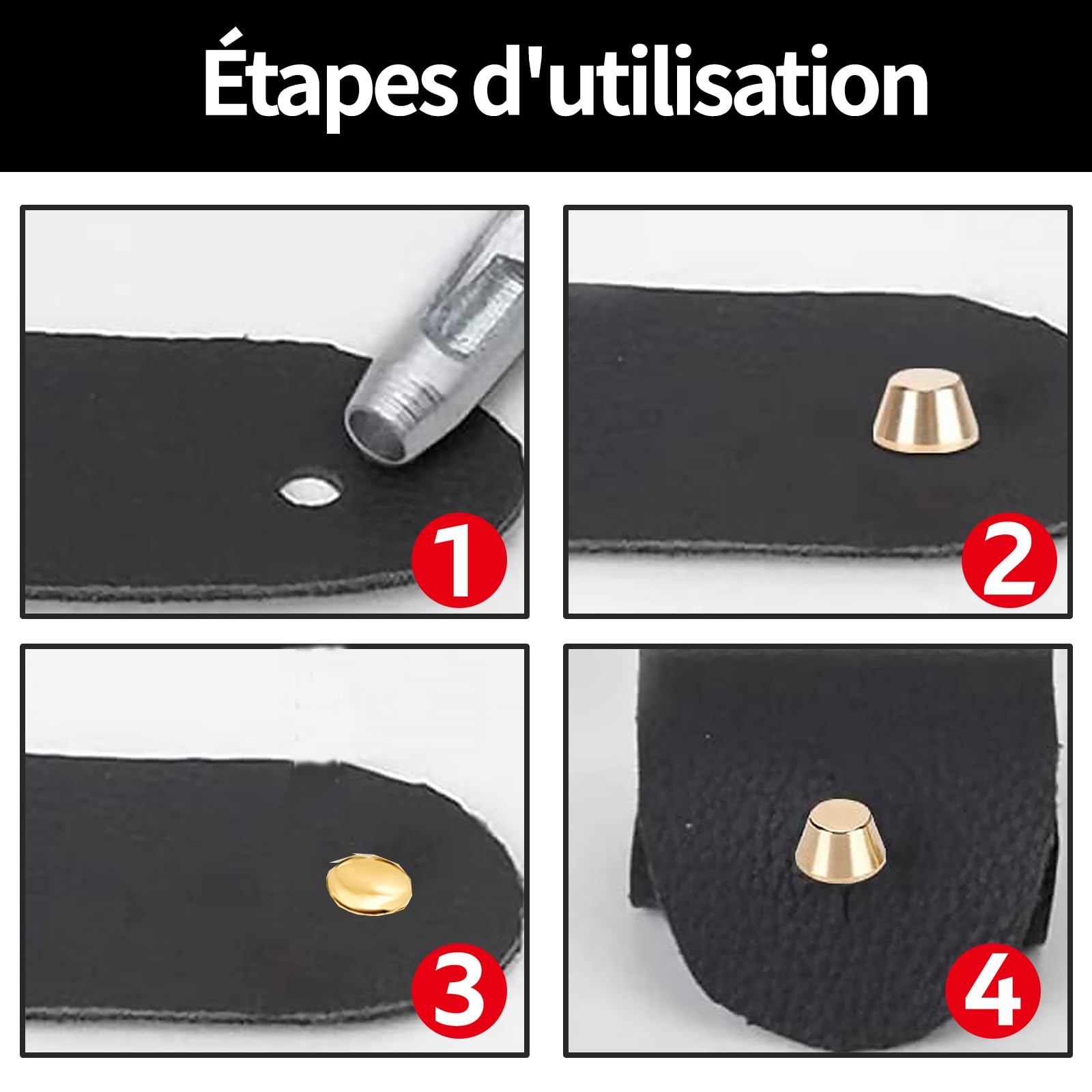 Lot De 10 Rivets Plats En Laiton Pour Sac à Main, Sac à Main, Bagages