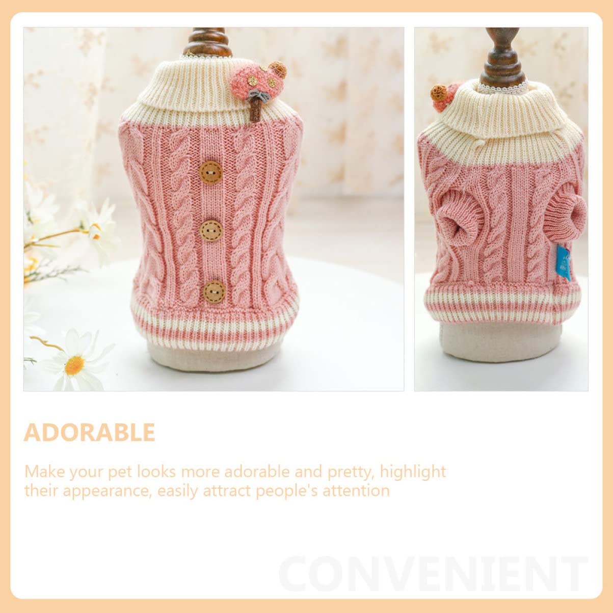 BESPORTBLE 3pièces Pull pour Chiens Et Hiver Pull Et avec Design Cartoon Vêtements Confortables pour Animaux