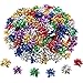 Tatuo 240 Pieces Mini Gift Wrap Bows Christmas Metallic Bows Self Adhesive Gifts Bows for Holiday Christmas Birthday Party Favor (Multi-Color)