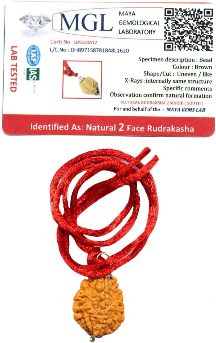 ASHIRWAD Original Nepali Certified Rudraksha Mala Natural Himalayan Genuine Rosary Tibetan Garland Necklace Bracelat for Wearing and Japa Mala 5 Mukhi Mala, 108 Beads Mala | AE000146-00