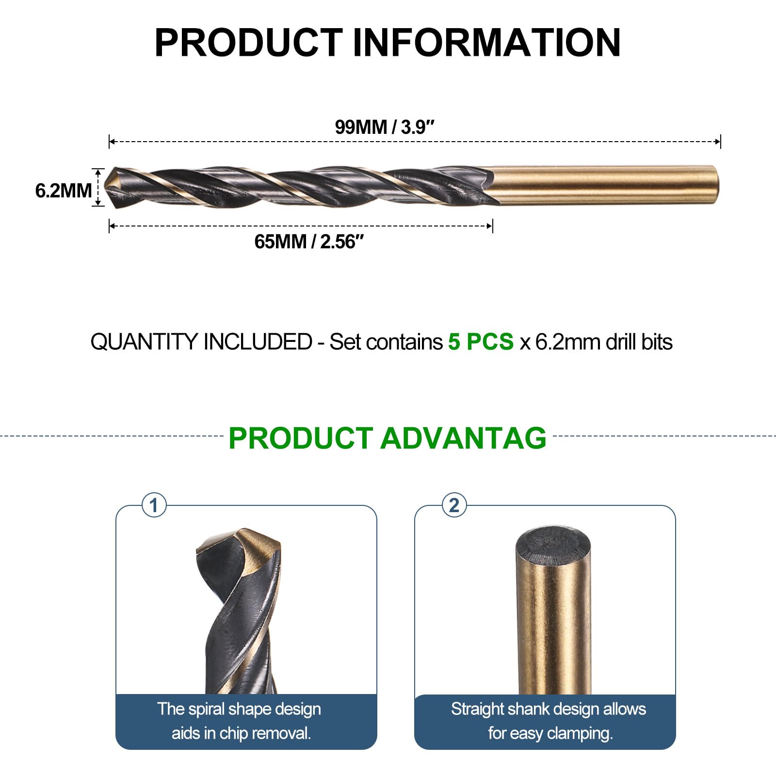 METALLIXITY Drill Bit (6.2mm) 5Pcs - Image 2