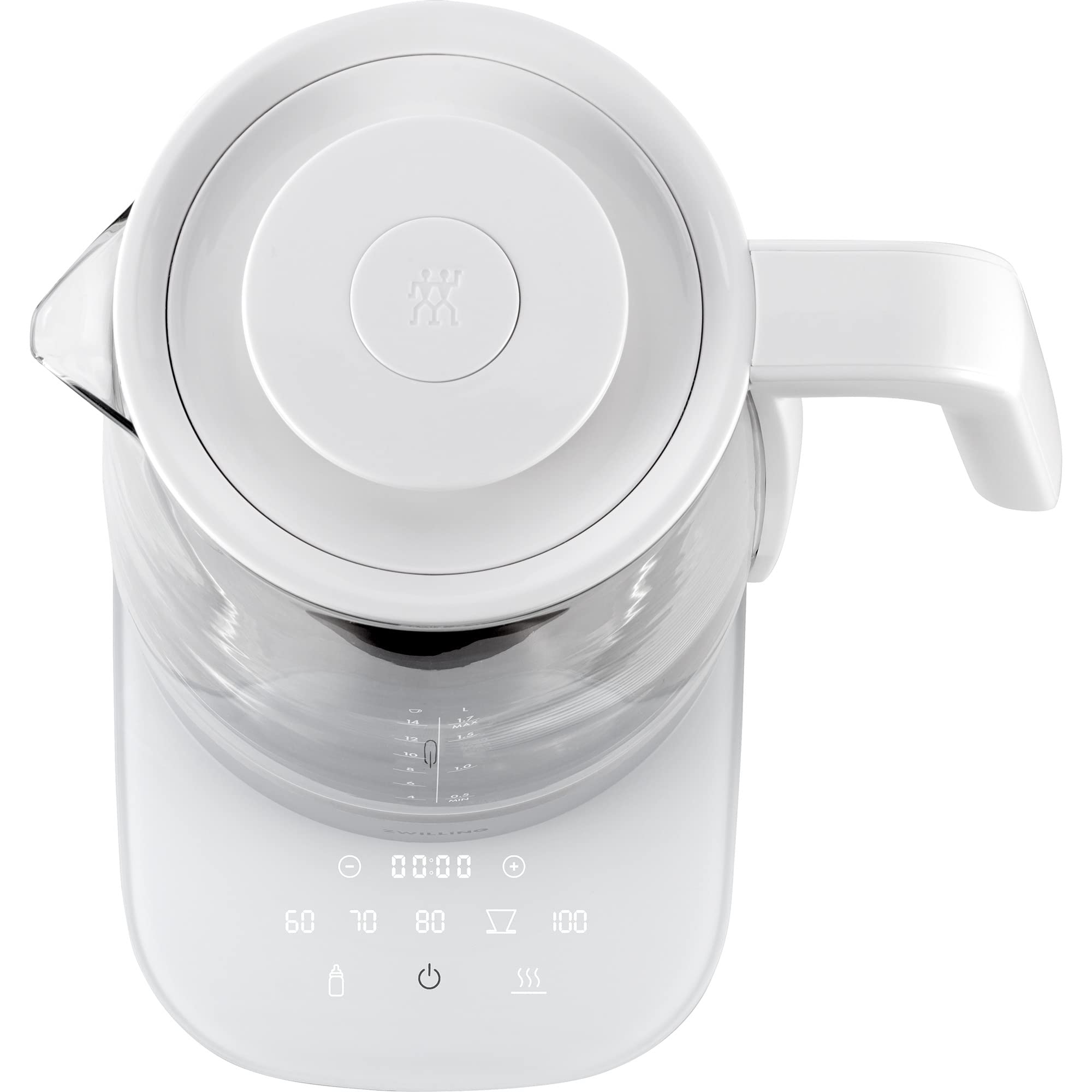 Enfinigy - Hervidor de vidrio de 1.7 L, tetera de té, 6 temperaturas preestablecidas para la taza perfecta, temporizador de té, color plateado 4