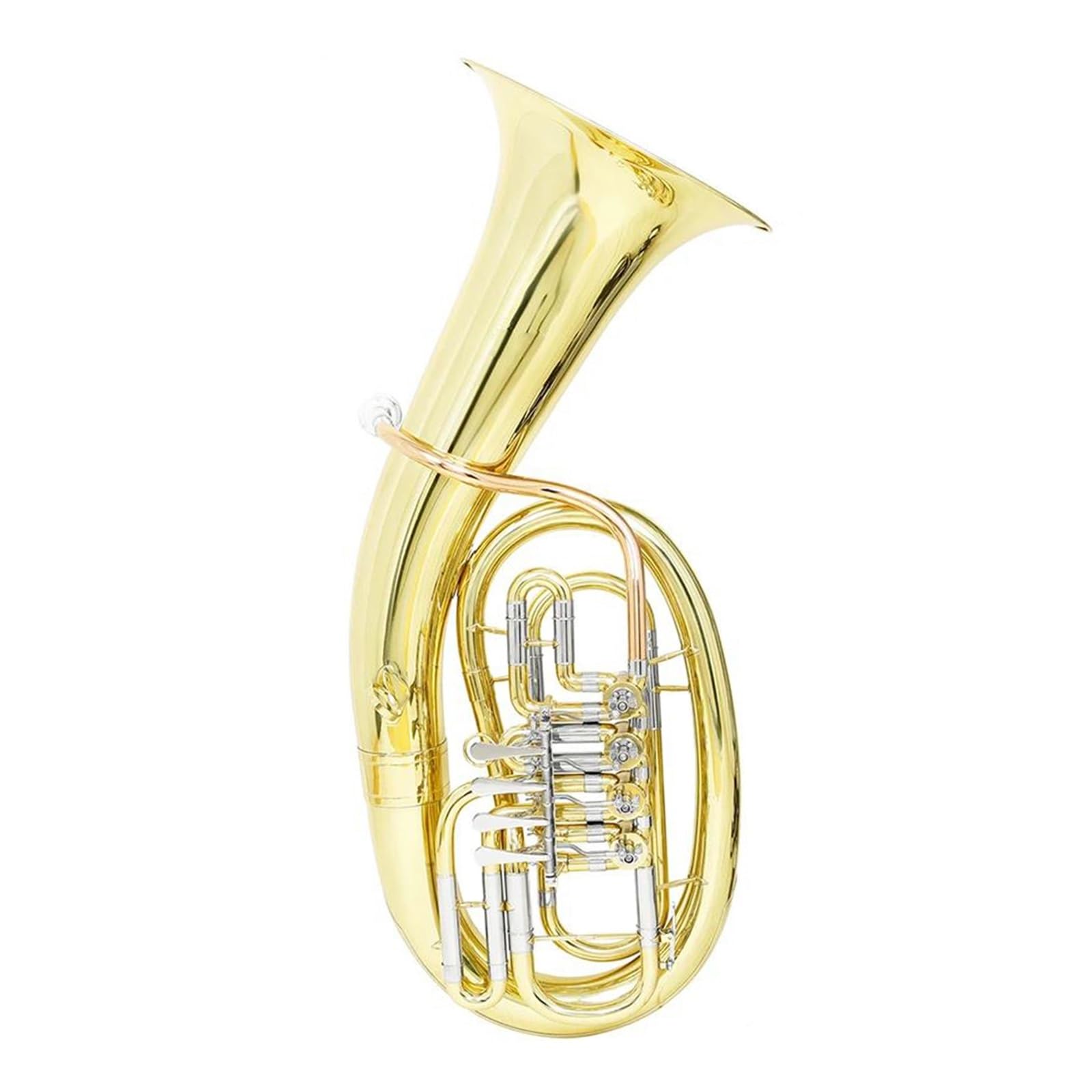 Eufonium Euphonium 4 Płaskie Klawisze Instrument Muzyczny Z Mosiężnym Korpusem Profesjonalne Części I Akcesoria Baryton(Type3 980)