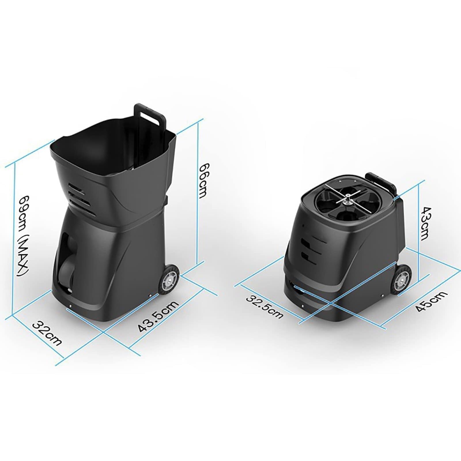 Macchina lanciapalle da tennis, allenatore di tennis automatico portatile, con telecomando, controllo tramite app mobile, capacità di carico di 100 palline, frequenza di servizio 1,8-8,8 s, per alle