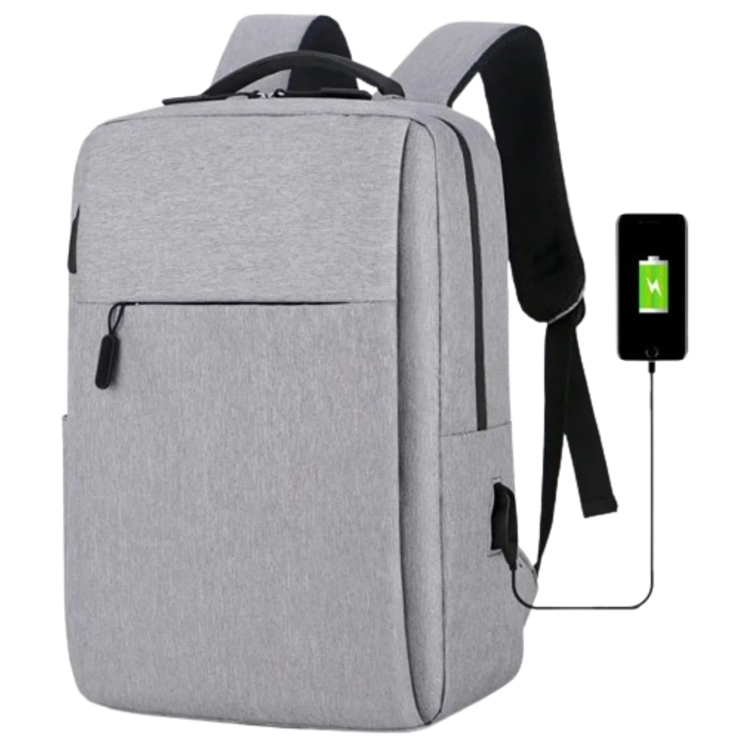 mitudei Mochila para Portátil Impermeable con Cargador USB - Mochila Escolar para Adolescente, Mujer y Hombre