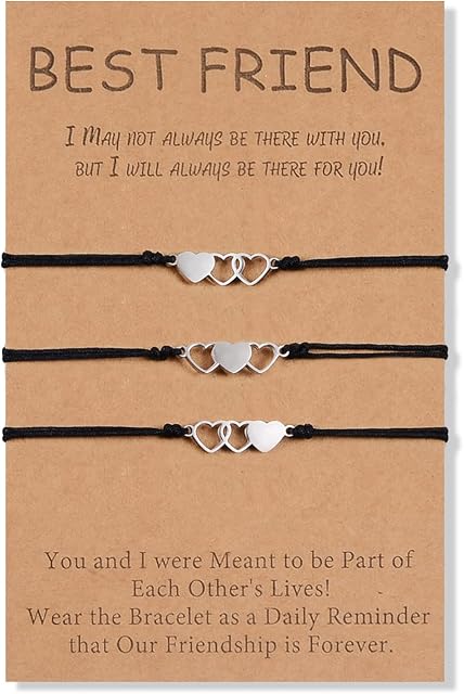 Cheerslife 2/3/4/5 Pcs Best Friend Bracelet Long Distance Matching Handmade Lanyard Friendship BFF Bracelets Jewelry Suitable Gift for Women Men Girls Boys Daughters Sisters Birthday